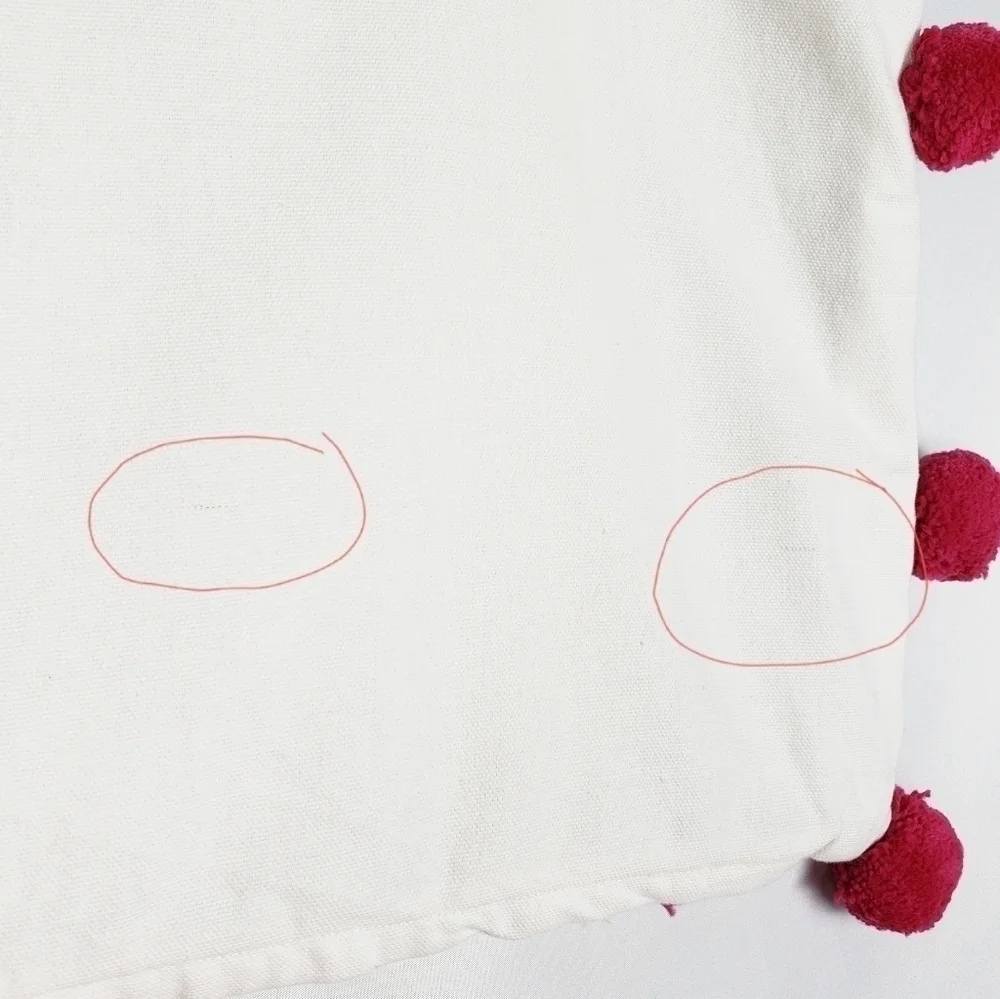 THRO boho pom pom pillowcase NWT